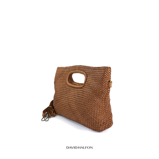 DH LOVELACE L Borsa a mano in pelle intrecciata