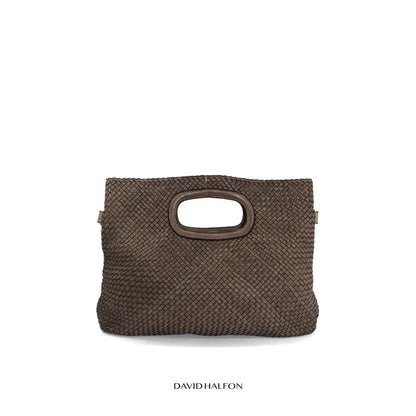 DH LOVELACE L Borsa a mano in pelle intrecciata