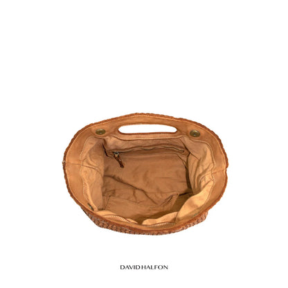 DH LOVELACE L Borsa a mano in pelle intrecciata