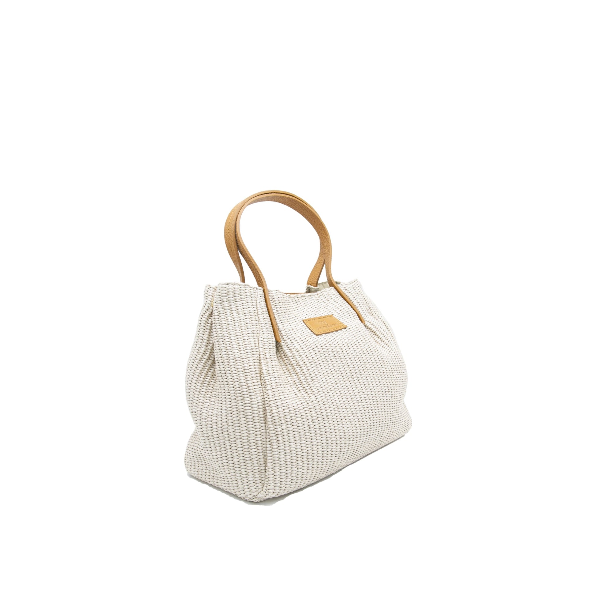 DAVID HALFON Makeba - Borsa a mano in rafia con tracolla M - David Halfon®