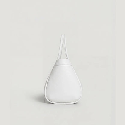 David Halfon Tabei grained leather shoulder bag white side view