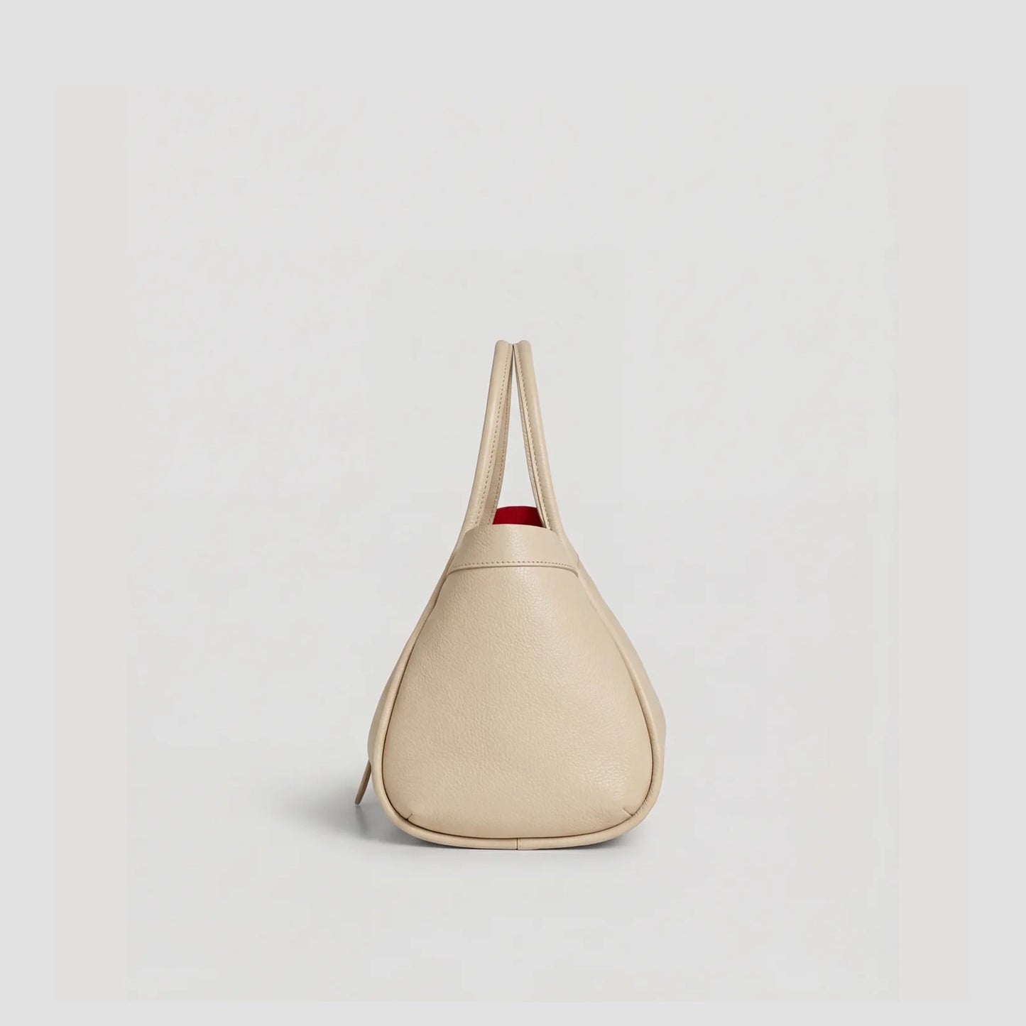 David Halfon Tabei grained leather shoulder bag beige side view