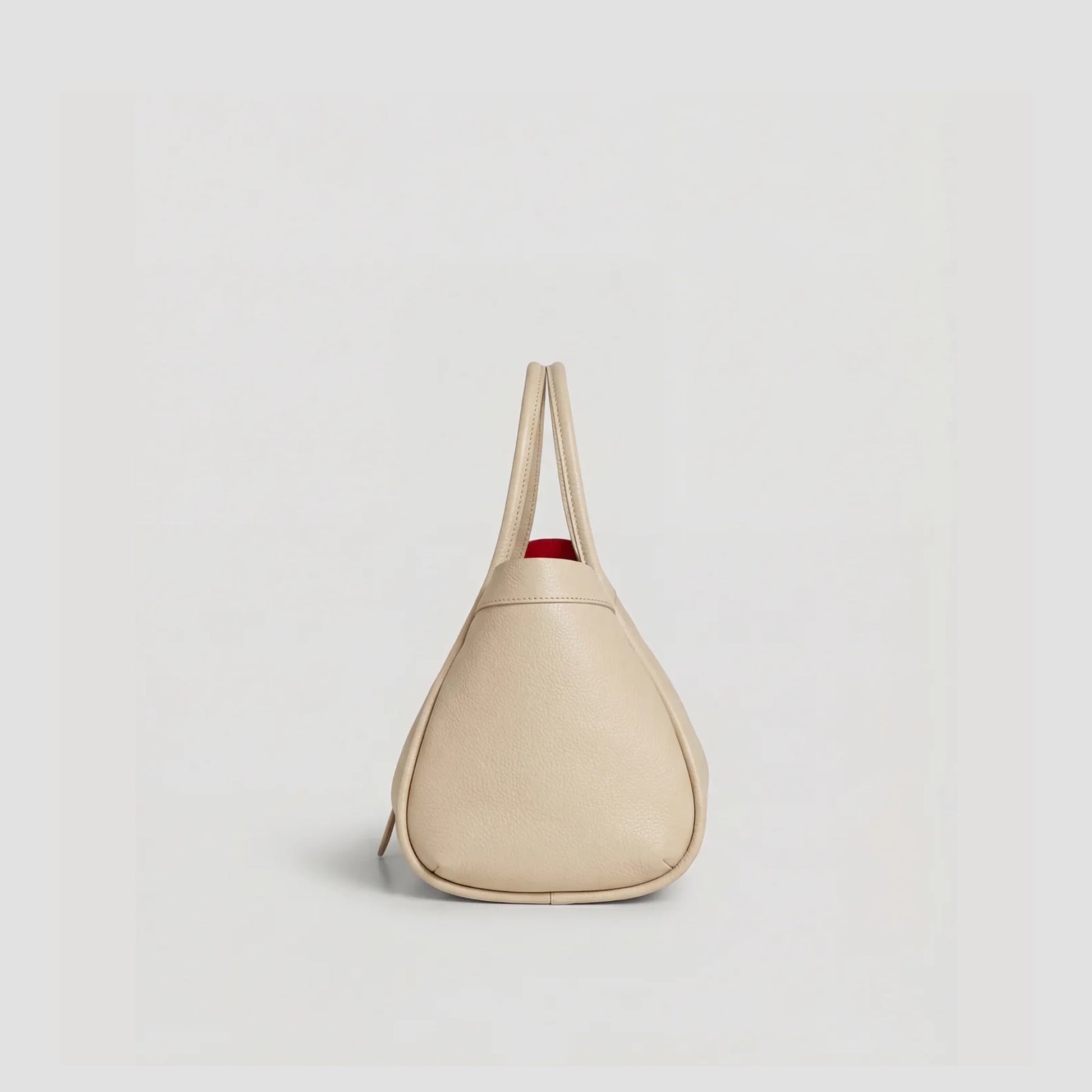 David Halfon Tabei grained leather shoulder bag beige side view