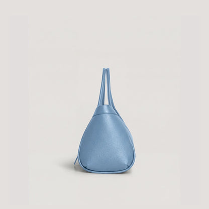 David Halfon Tabei grained leather shoulder bag sky blue side view